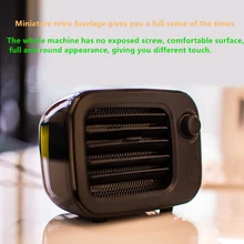 Маленькие настольные обогреватели в стиле ретро ручной обогреватель с низким уровнем шума портативный термостатический регулятор для домашнего офиса спальный белый/розовый/черный/оранжевый