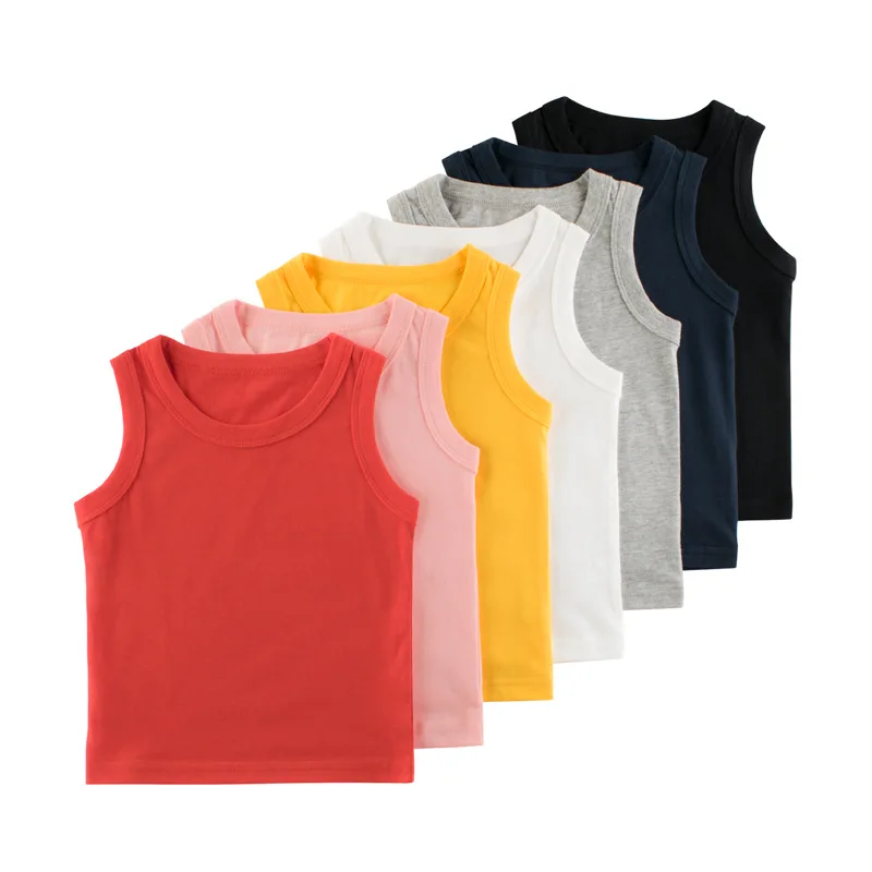 NEW Boys Cotton Vest Top T-Shirt Sleeveless Summer Casual Wear Age 6-15 