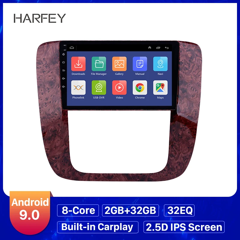 Harfey Android 9 0 дюймов Автомобильный GPS радио для 2007 2008-2012 GMC Yukon/Acadia/Tahoe Chevy Chevrolet Tahoe/Suburban