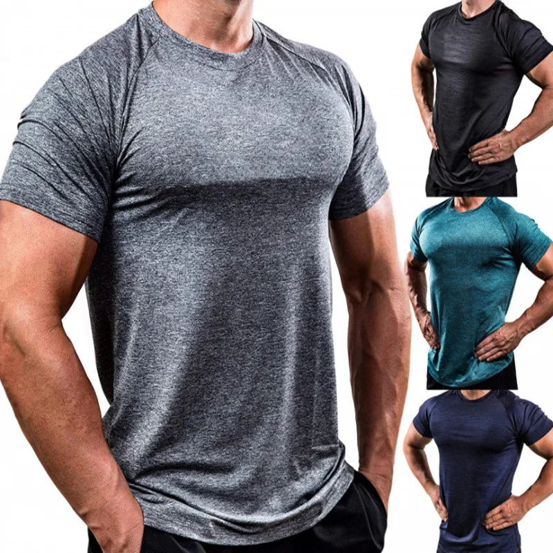 

2022 Quick Dry Workout Running T-shirts Compression Fitness Tops Breathable Gyms T-shirts men Clothing Jogger Male Sports Shirts