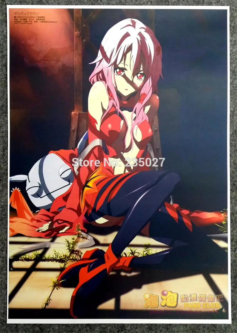 8ピース セットアニメギルティクラウンポスター楪いのり篠宮綾瀬つぐみ壁の写真a3フィルムポスターギフト Stickers Aliexpress