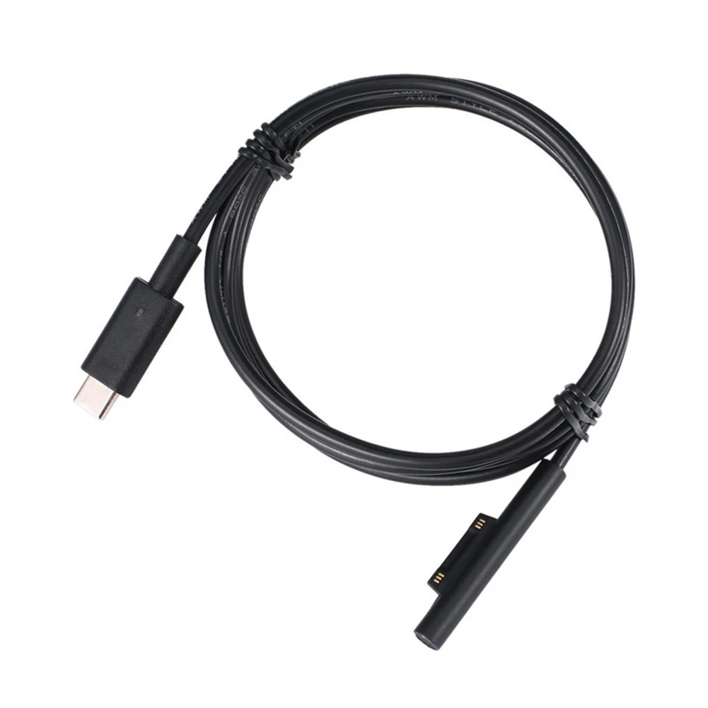 Разъем питания Адаптер для быстрой зарядки Магнитный черный кабель для зарядки типа C для планшета microsoft Surface Pro 5