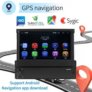 

7 Inch HD Touch Screen Bluetooth Car Mp5 Stereo Player 1 Din Radio GPS Navigation Integrated Machine 16G Memory for Android 8.1