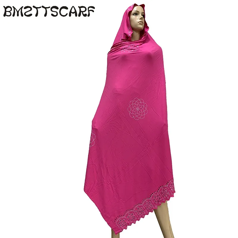Мягкий хлопковый шарф кашха шарф для африканских мусульманских женщин Дубай молиться Большие шали со стразами BM827 - Цвет: Color 11