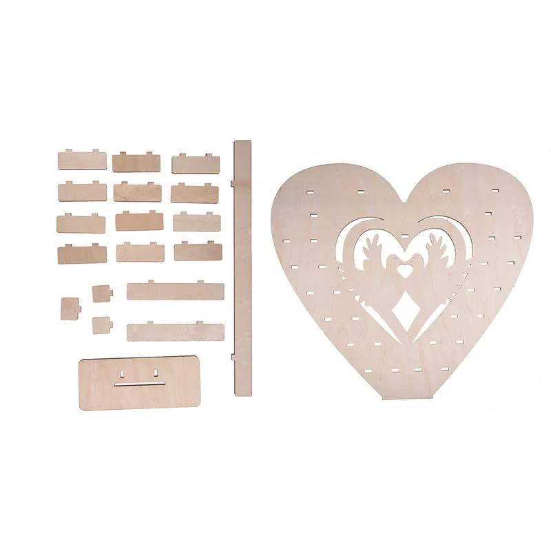 

Wooden Heart Chocolate Dessert Display Holder Wedding New Stand Decoration