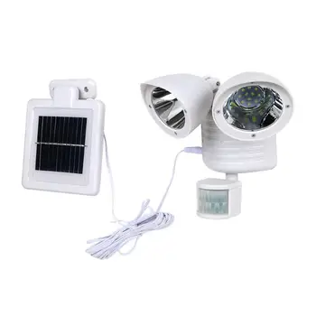 

Double Lamp Head LED Wall Light 22 LEDs Dual Detector Solar Lamp Outdoors Motion Sensor Security Garden Wall Lights