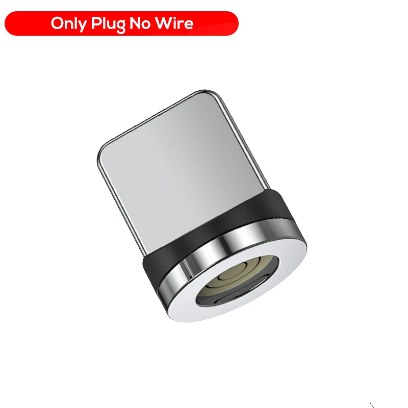 TOPK 3A течёт светильник светодиодный магнитный кабель Micro usb type C кабель передачи данных для быстрой зарядки для iPhone samsung USB-C Кабели для телефонов - Цвет: Only Plug No Wire