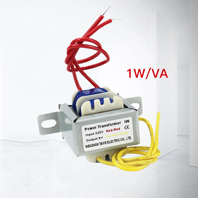 1W Di Potenza Trasformatore Ac6V 12V 9V 12V 15V 24V Transformador Ei Nucleo Di Rame Di Ingresso 220V 50 ~ 60Hz Singola/Doppia Volt Trasformatore Di Po