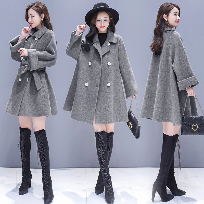 Women Autumn Winter Woolen Cloak Coat Cashmere | Женская одежда