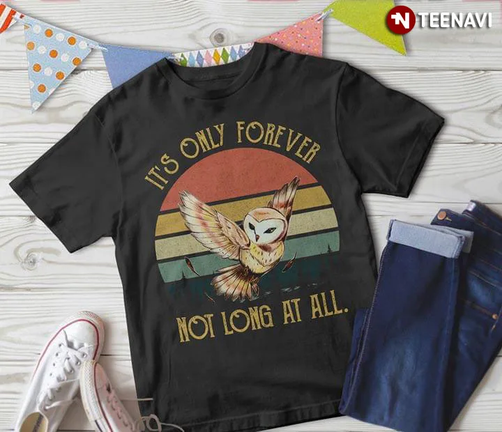 Футболка с принтом Совы it Only Forever Not Long| |