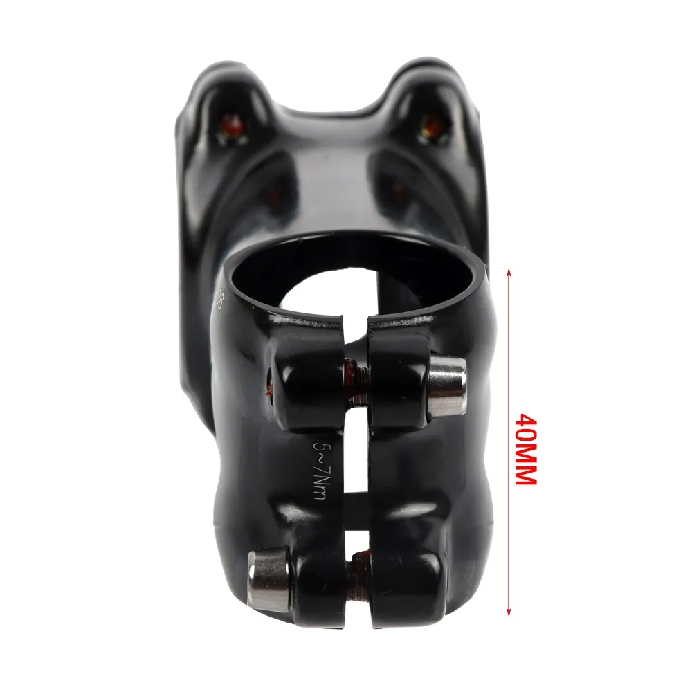 Potence Vélo Ultralégère Alu – 7° VTT/Route – 25,4/31,8mm 60-100mm – Noire