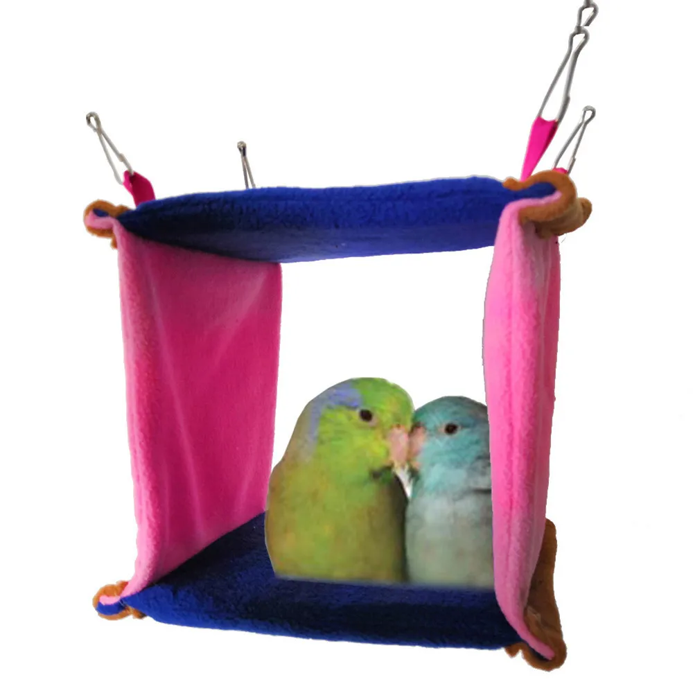 Bird House Bird Hammock Parrot Hammock Bird Nest Warm Thick Cotton Tunnel Cylinder Tent