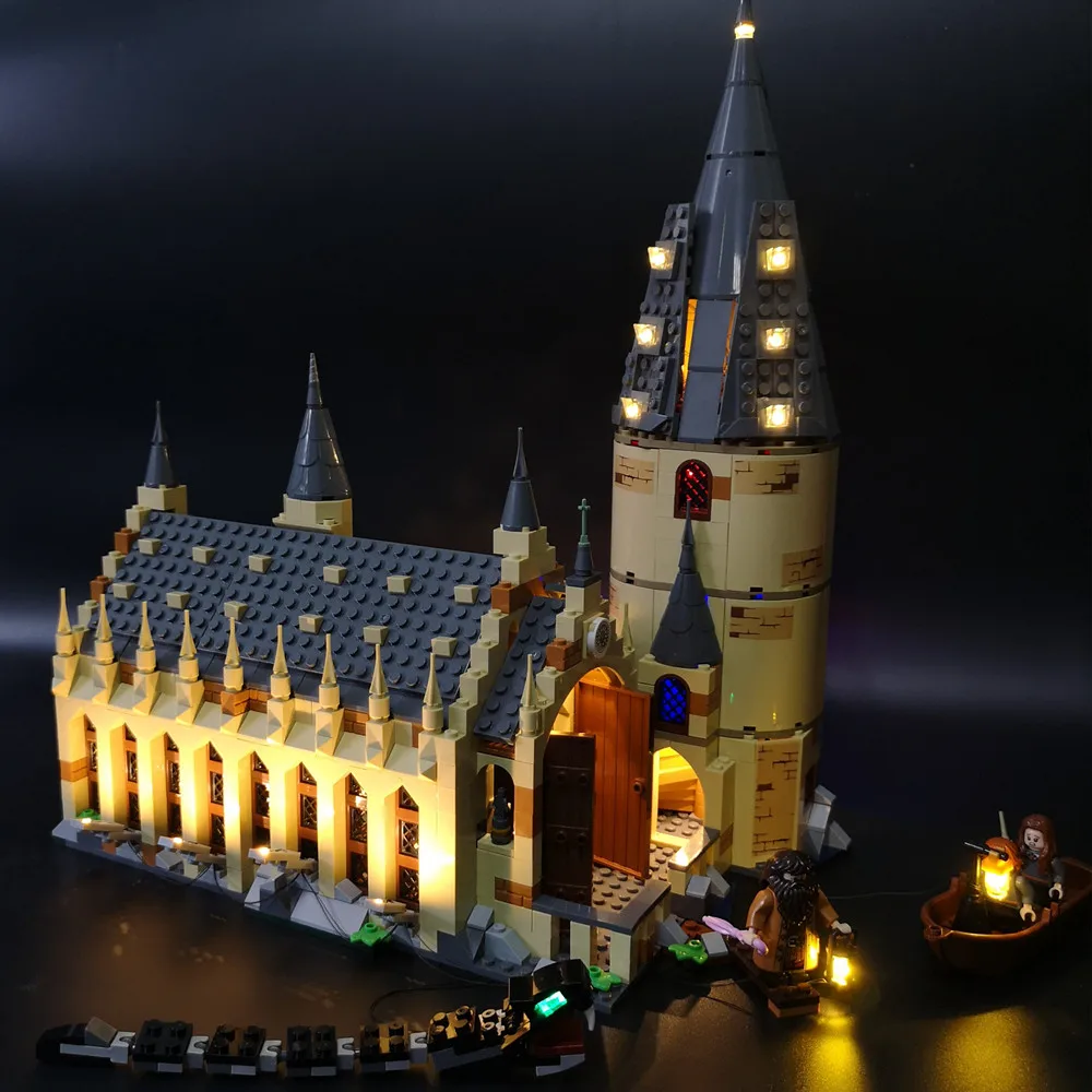 Kyglaring Set Di Illuminazione A Led Giocattoli Fai-Da-Te Per 75954 Great Hall Set Model Building (Non Includere Building Blocks)