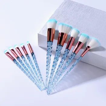 

10pcs Unicorn Makeup Brushes Sets Maquiagem Foundation Powder Cosmetic Blush Eyeshadow Women Beauty Glitter Make Up Brush Tools