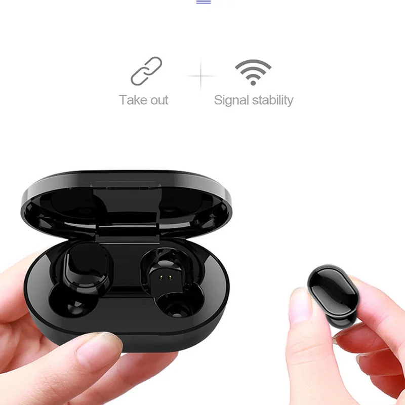 TWS беспроводные bluetooth наушники BT5.0 IPX6 водонепроницаемые HiFi Handfree наушники Xiaomi Redmi с зарядным чехлом type-C