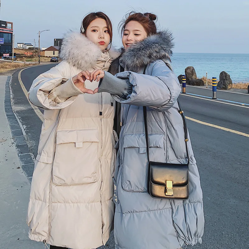 

Photo Shoot Best Friend Cotton-padded Clothes Women's 2019 New Style Winter Cotton Dress Mid-length CHIC Korean-style Loose Thic