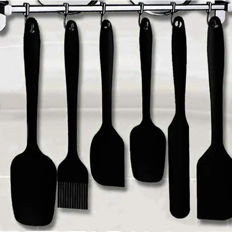 6 Piece Silicone Pastry Spatula Set Non-Stick Rubber Heat-Resistant Kitchen Utensils For Baking New Hot | Дом и сад