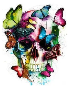 

Adult Paint by Numbers Kits for Adults DIY For Children picture Butterfly Skull verven op nummer peinture numero