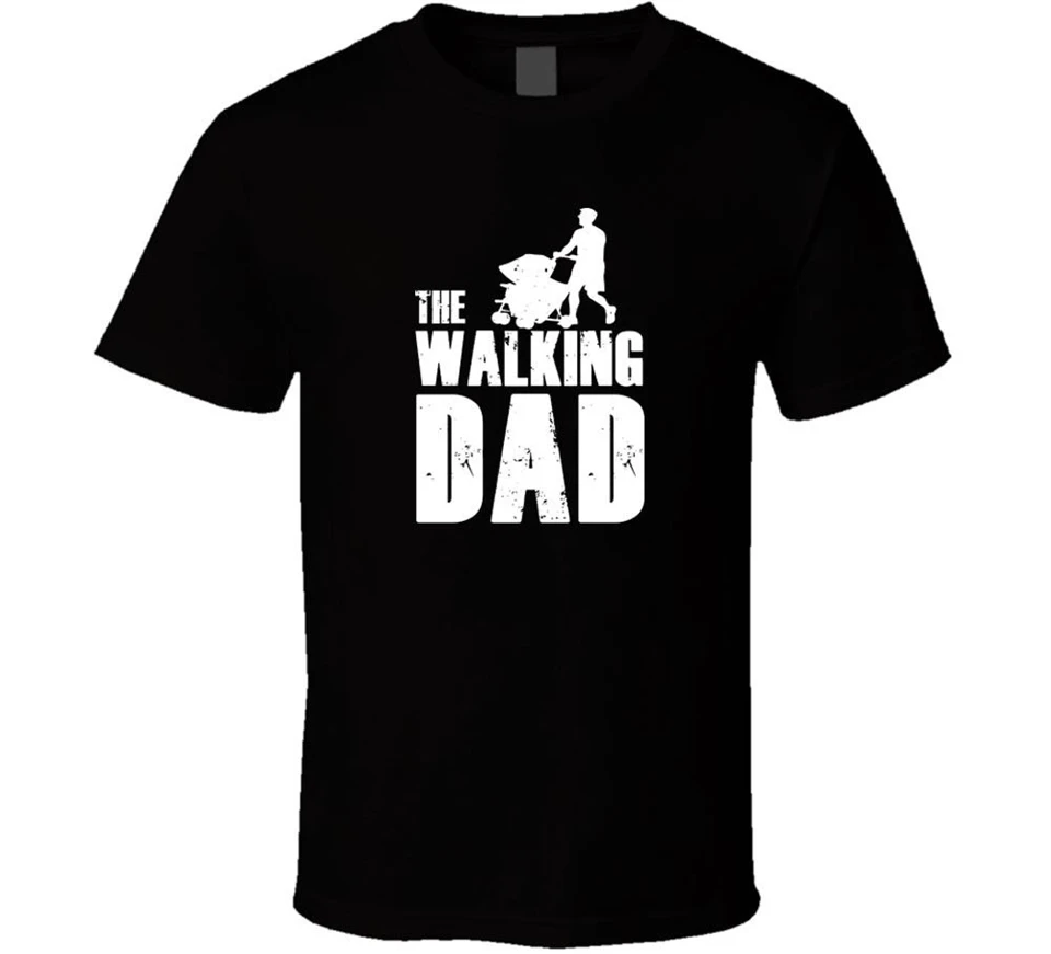 Футболка с надписью The Walking Dad Job Duty Joke Sarcastic 1 черно-белая мужская повседневная
