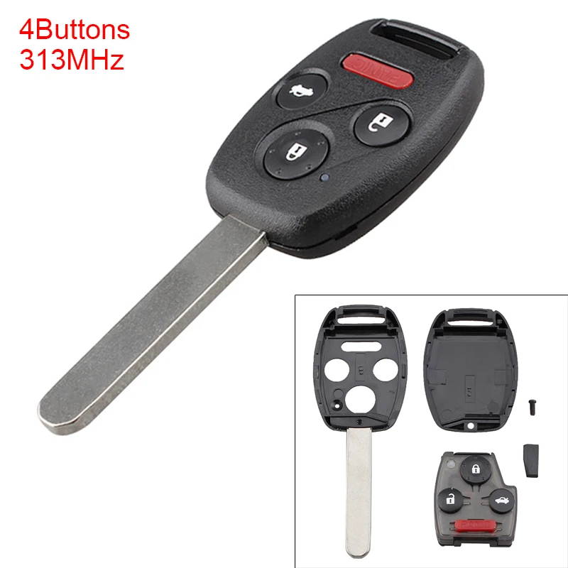 314mhz 4 Buttons Keyless Uncut Flip Remote Key Fob Kr55wk49308 Fit For