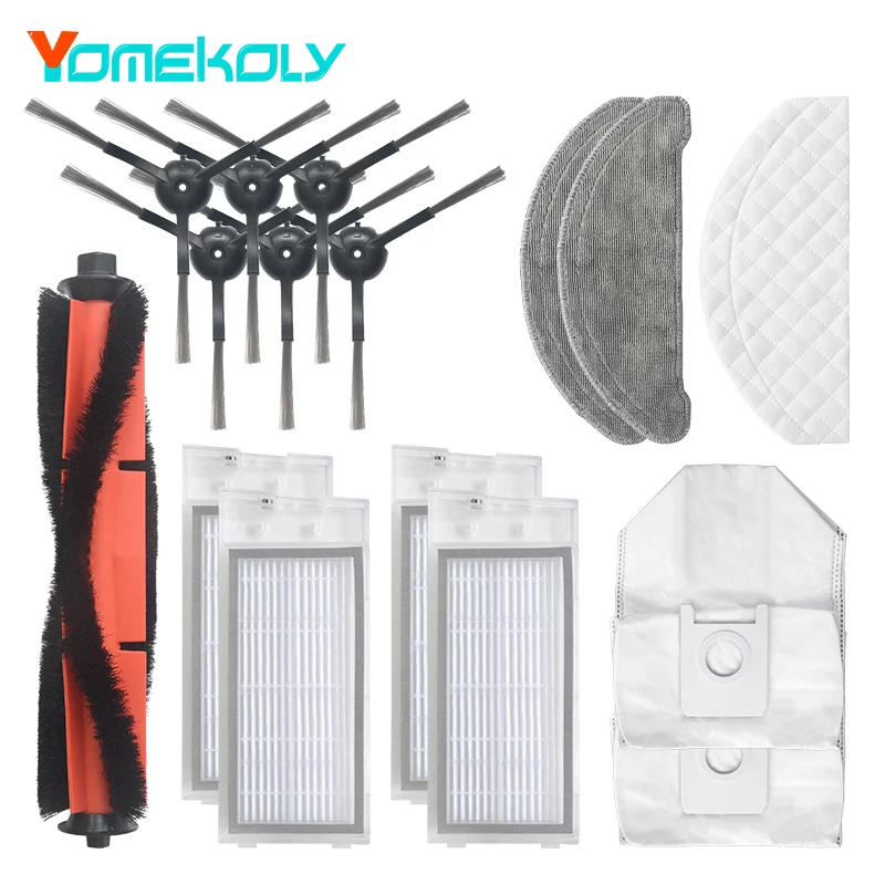for Roidmi EVE Plus Robot Vacuum Cleaner Main Brush HEPA Filter Side Dust Bag Mop Cloth Replacement Accessories Parts | Бытовая техника