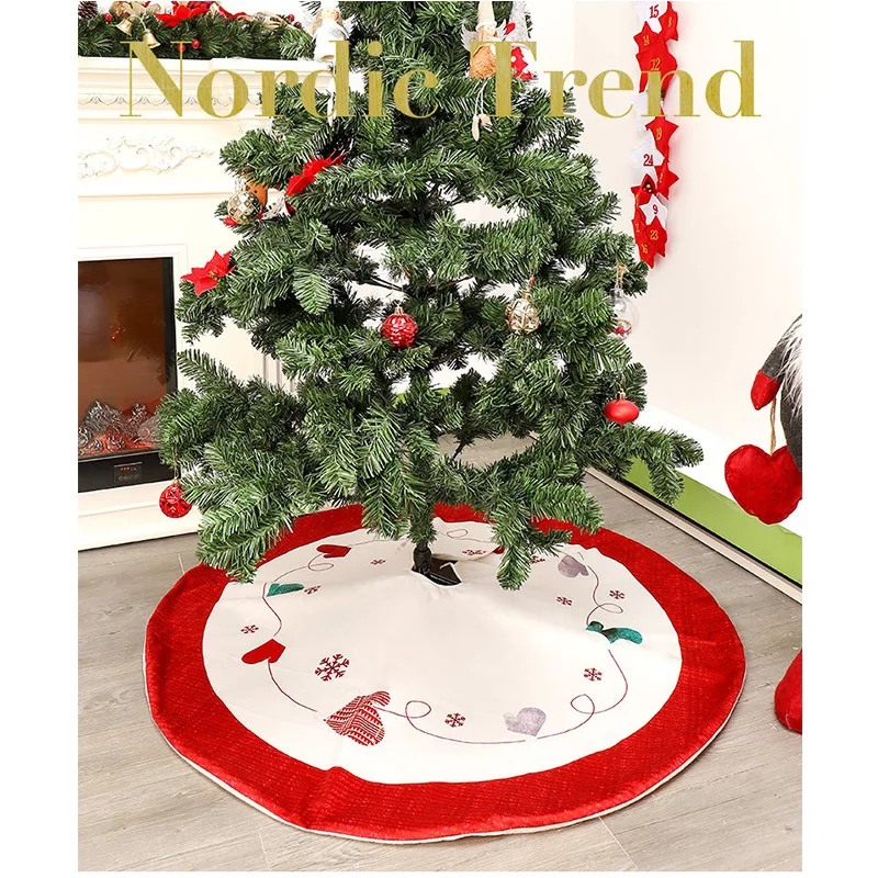 120cmMerry Christmas Decoration For Home New Year Decoration Natal Natal Tree Skirts Non-woven Fabric Christmas Tree Skirt