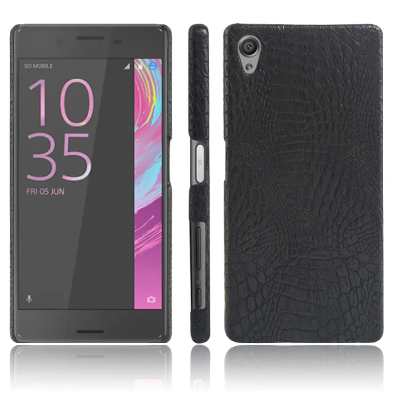 Для sony Xperia X чехол жесткий крокодил для телефона из искусственной кожи Dual F5121 F5122 5 0