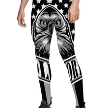 Тема Дня независимости красная линия американский флаг ястреб голова минувшая Глория брюки мужчины Счастливый День святого Валентина влагоотводящие не прозрачные