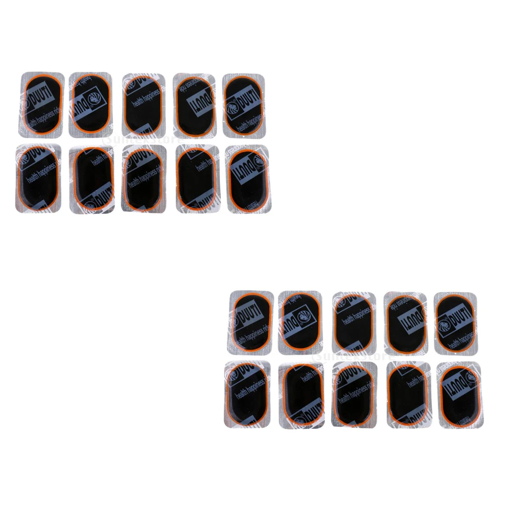 20x Rubber Puncture Patches Tire Tyre Tube Repair Patch Kit Black Yellow 32x50mm