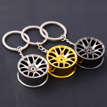 

Car modified steel ring wheel metal key ring car wheel hub hanging on the waist key ring chain Zinc alloy Auto accessoires