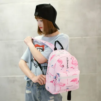 

Fashion Mini Backpack Pink Cute Printing Sports Schoolbag Portable Travel School Backpack For Teenager Girl Women Bag