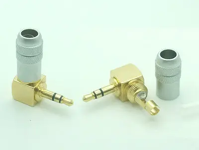 

DHL/EMS 50PCS Gold plated 3.5mm Stereo 3-Pole Male Plug Right Angle Audio Plug-A8