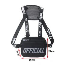 Мужская и женская нагрудная сумка в стиле хип-хоп функциональная нагрудная сумка через плечо Регулируемая уличная сумка