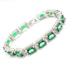 Классический квадратный браслет с подвеской AAA кубический цирконий CZ свадебные ювелирные изделия Белое Золото Заполненные Геометрические цепи браслеты для женщин