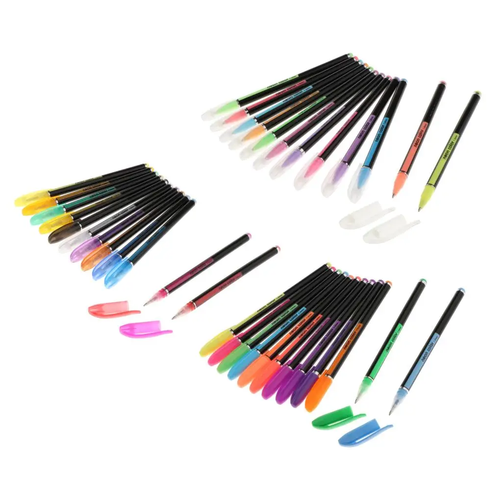 Gel Pens Set Colored Pen Fine Point Art Marker Pen Highlighter Pen 12 Colors
