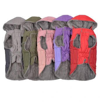 

Autumn Winter Pet Hoodie Thicken Dog Cotton Coat Warm Flannel Jacket For Small Medium Large Dogs Multi-size Soft Dog Clothes