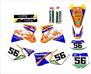 

For KTM 2004 EXC Free Customized Motorcycle Team Graphics Decals Stickers FOR KTM EXC 2004 125 200 250 300 400 450 525 2004EXC