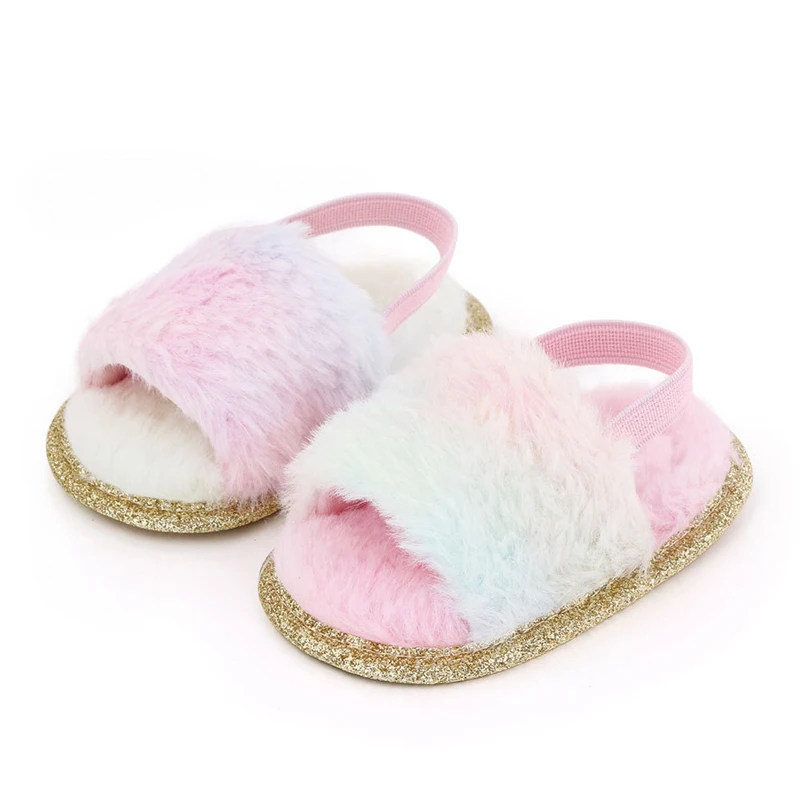 Unicorn Flock Baby Shoes Newborn Soft Sole Walking Shoes Indoor Infant Baby First Walkers Toddlers Slip-on Boys Girls Crib Shoe
