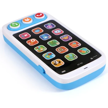 

Children Simulation Baby Mobile Phone Toy Luminous and Musical Phone Toy Early Education Toy Gift for Children Blue