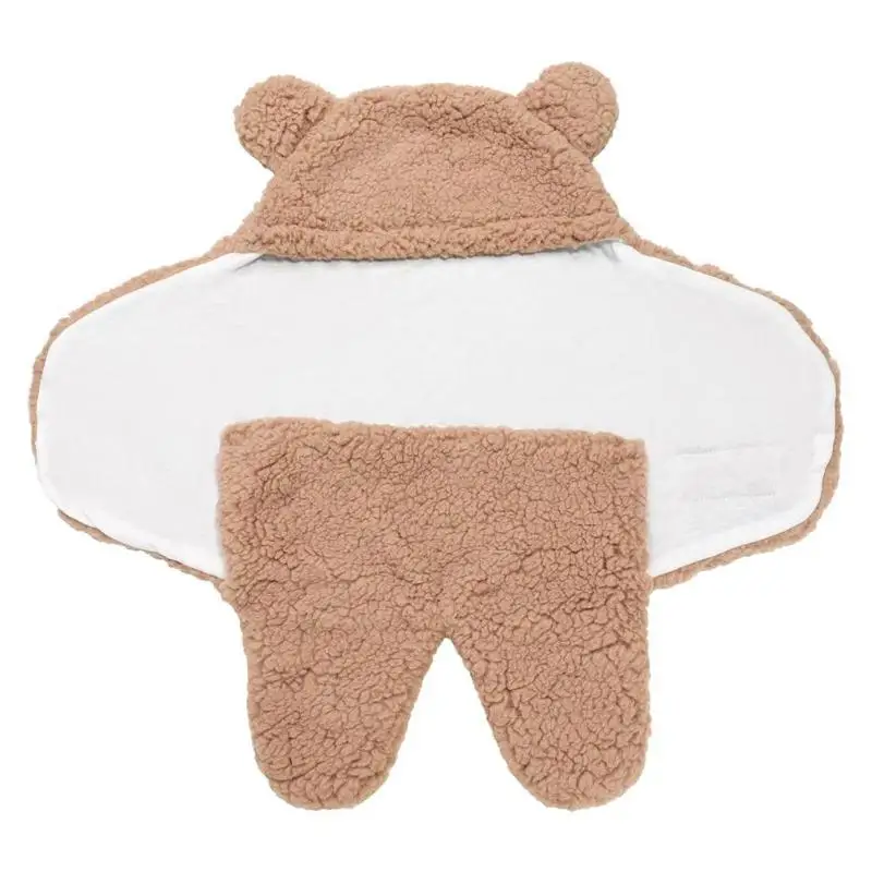 Регулируемый Детский Бархатный спальный мешок из овечьей шерсти для новорожденных; Пеленальное Одеяло; одежда для малышей; деликатный, изысканный, мягкий, удобный на ощупь