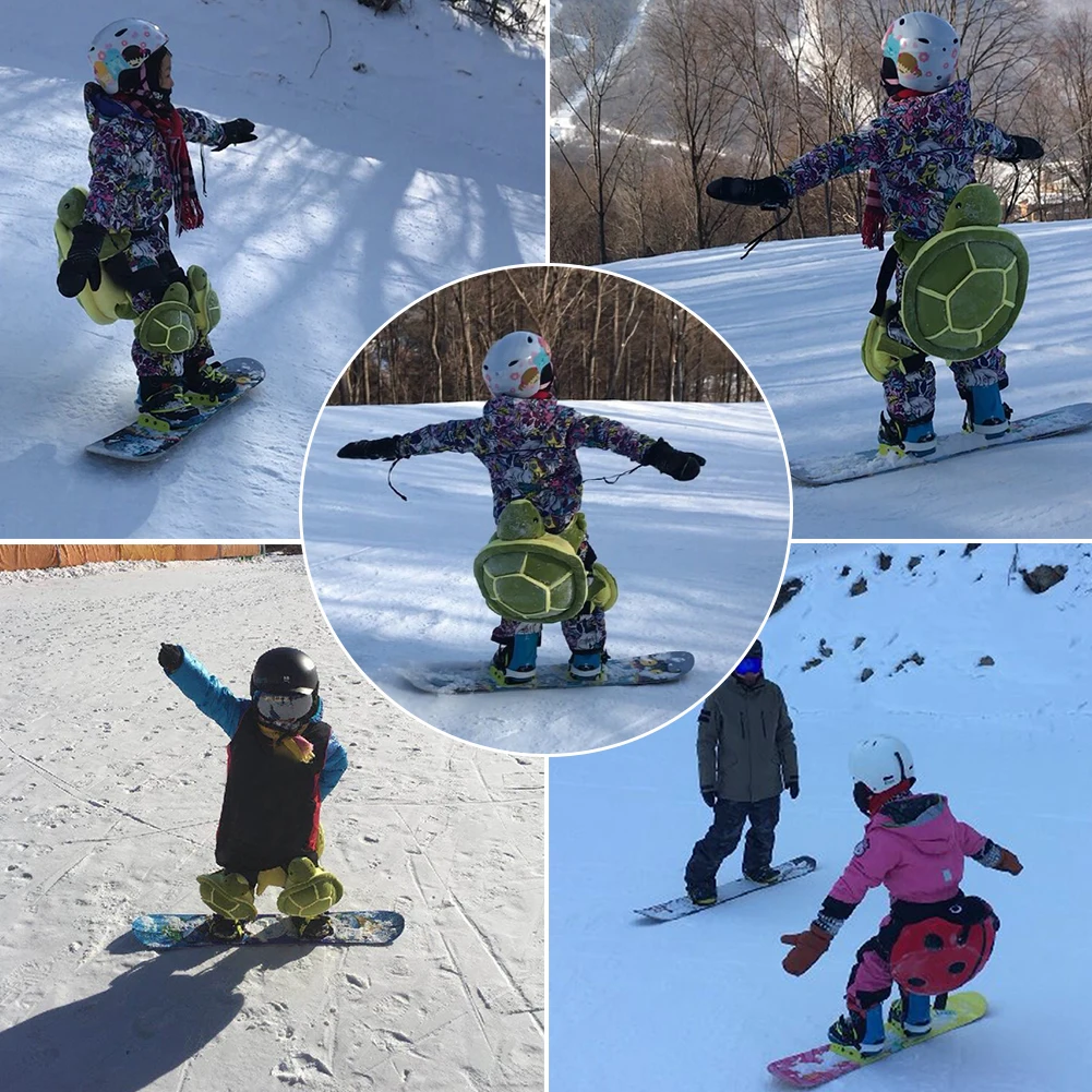 Outdoor narty sportowe Skate Snowboard ochrona narciarstwo Protector Skating ochronne Hip wyściełane dzieci dorosły śliczny żółw poduszka