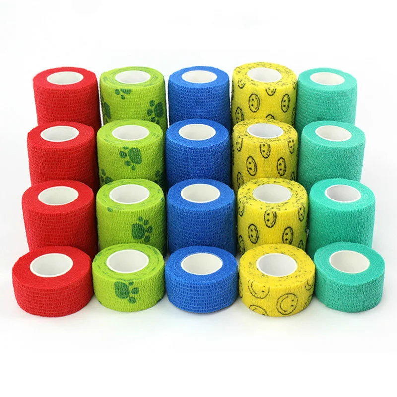 Colorful Athletic Wrap Tape Elastic Breathable Athletic Wrap Bandage