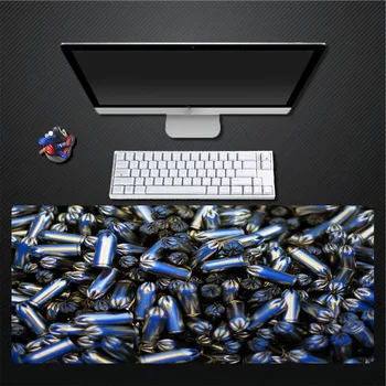 

Printed Blue Bullet Large Size Natural Rubber Mouse Pad Game Player Exclusive Non-slip Pad Keyboard Pad Speed Pad