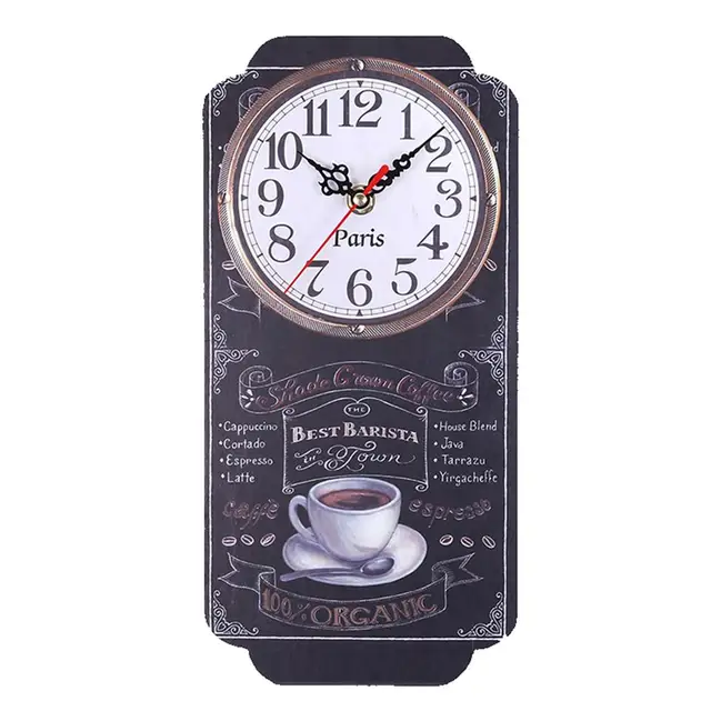 Reloj de pared para decoración estilo retro, con motivos europeos