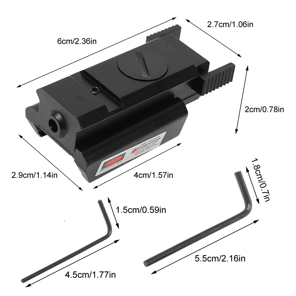 Tactical Red Dot Sight with 20mm Rail Pistol Weaver Airsoft Shockproof Rifle Red Laser Scope Hunting Handgun Glock Laser-2