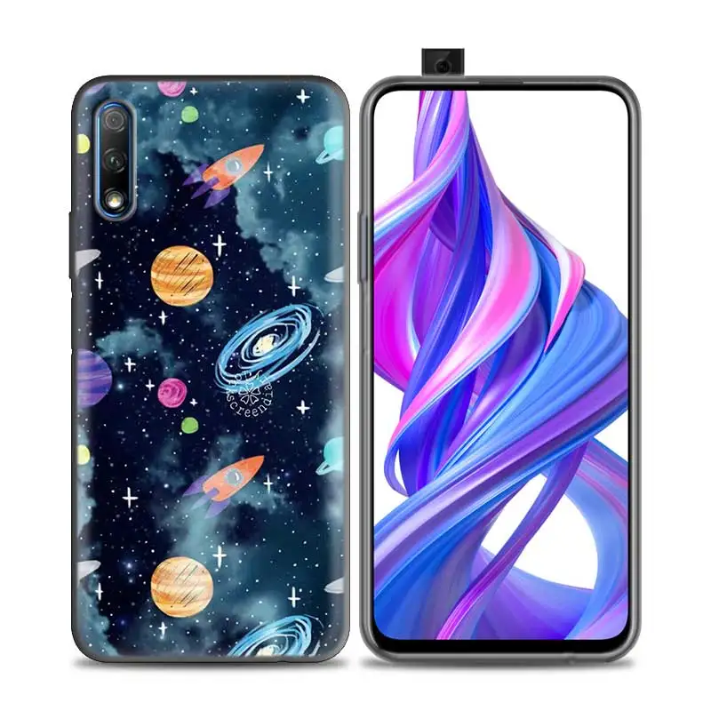 Black Silicone Case For Huawei P Smart Plus Z Honor 8x 9x 10 20