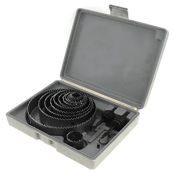 

8-10-13Pcs DIY Hole Saw Bit Cutting Set Kit 19-64mm Wood Sheet Metal Alloy Circular Round Case Drill Bits Wood Metal Sheet Alloy