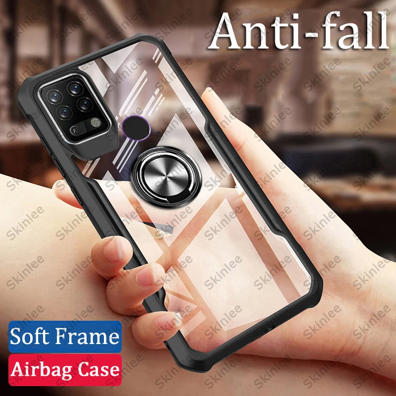Skinlee Airbag Case For Tecno Pova Official Original Case Shockproof Clear With Ring For Tecno Pova Cover Phone Case Covers Aliexpress