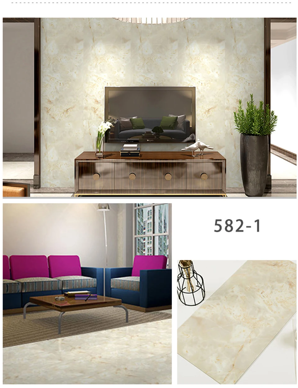 Waterproof Floor Stickers Self Adhesive Marble Wallpapers Bathroom Wall