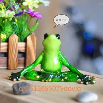 

Frogstar people creative frog yoga hall up a garden setting exercise frog decorative crafts fitness gift Factory direct sale